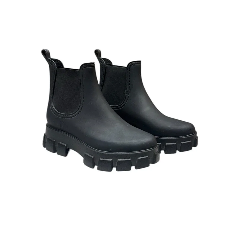 Jeffery Campbell Rain Storm Boots Size 10 Chunky Platform Lug Sole Chelsea Y2K